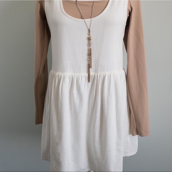 Ivory Tie-Strap Mini Dress - Picture 2 of 6